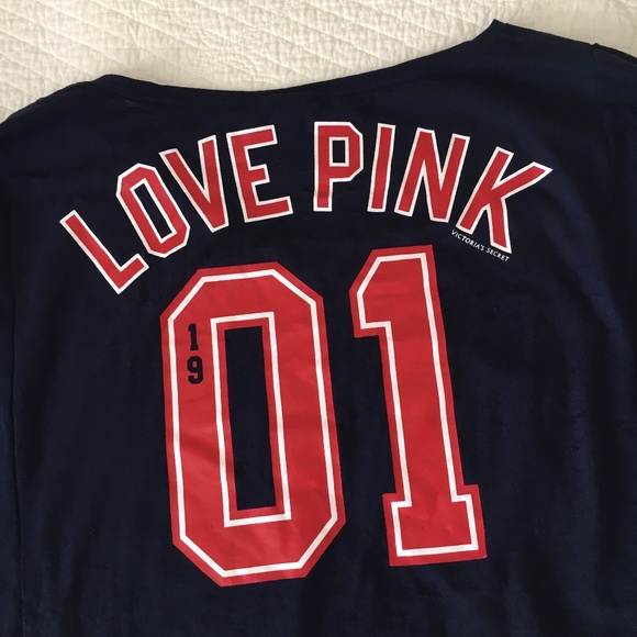 VS PINK Boston Red Sox Cropped Oversized Tee - Picture 7 of 12